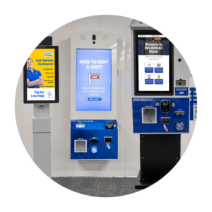 Self storage kiosks in a variety of mount options for different facilities