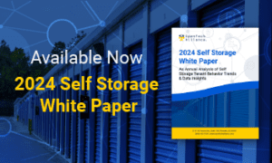A picture promoting that the 2024 Self Storage Data White Paper is available now